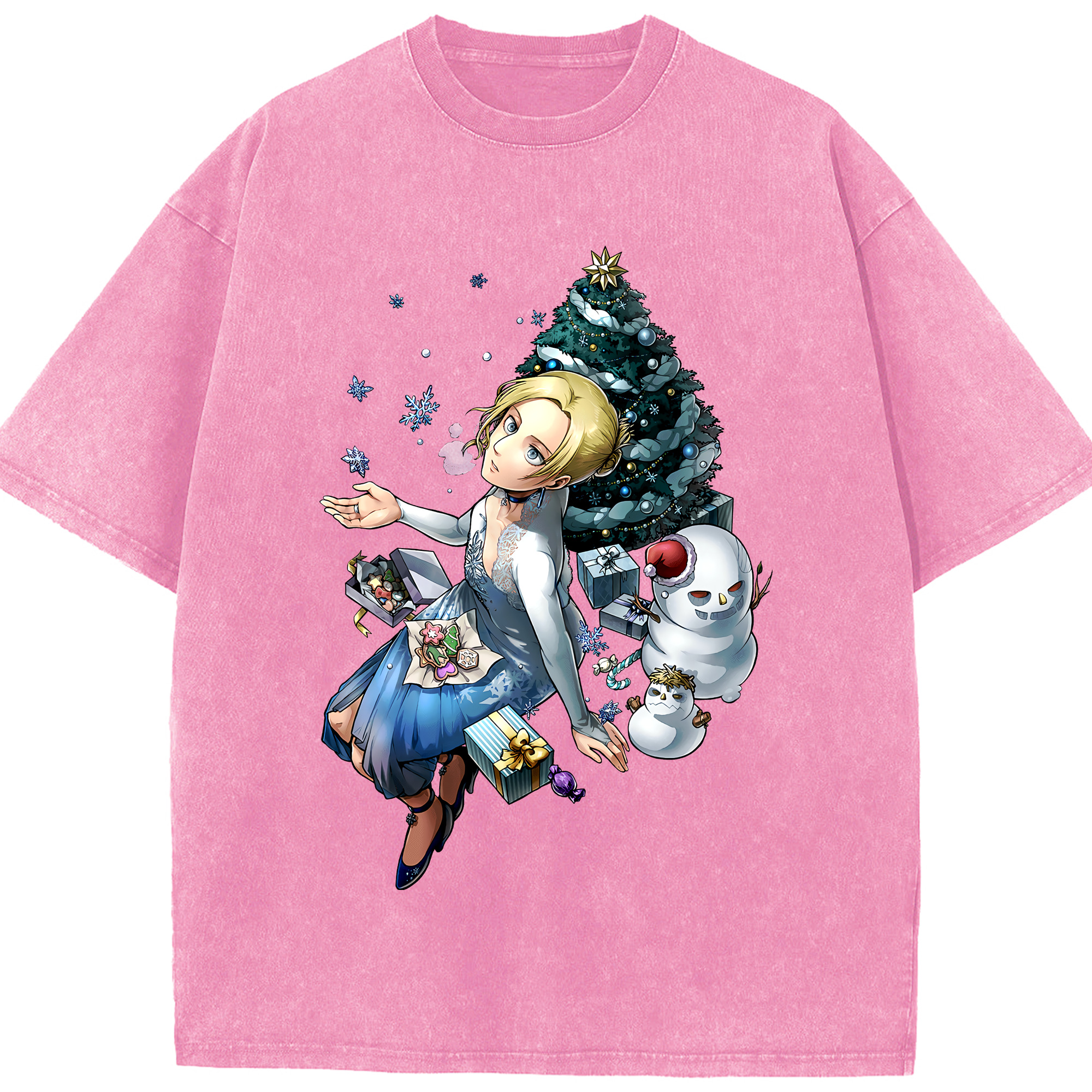 （画像用） 進撃の巨人 アニ・レオンハート Attack on Titan Annie Leonhart 綿100% ヴィンテージ風 半袖Tシャツ（フロントプリント）